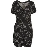 URBAN CLASSICS Jumpsuit Urban Classics Damen Ladies Short Viscose Belt Jumpsuit (1-tlg)