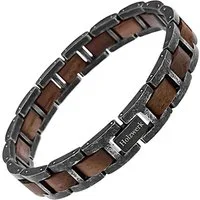 Holzwerk Edelstahlarmband Designer Holz Armband, Armkette Gliederarmband, Holz Unikate inkl. Armbandkürzer, ideal als Geschenk