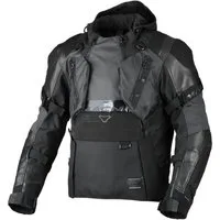 Macna Motorradjacke Tryton NightEye wasserdichte Motorrad Leder-/Textiljacke herausnehmbares Innenfutter,herausnehmbare Membrane,wasserdicht