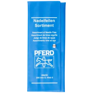 PFERD TOOLS Präzisions-Nadelfeilen-Set 12-tlg. in Rolltasche 200mm Schweizer Hieb 0, grob - 12706102