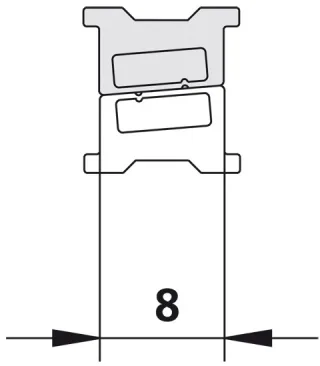 Kermi 4285 1x Magnetleiste, Länge: 2000 mm, 6003988 6003988
