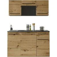 BASIC by Balculina Pantryküche Jazz Singleküche, Breite 160 cm, wahlweise mit E-Geräten und Mikrowelle