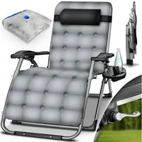 tillvex Gartenliege tillvex® Liegestuhl klappbar bis 200 kg, Sonnenliege wetterfest für, Set