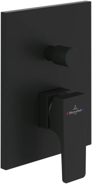 Villeroy & Boch Unterputz-Einhebel-Arm. Architectura Square 150x190x54mm Matt Black TVS125003000K5