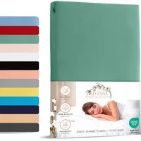 livessa Spannbettlaken Jersey Spannbettlaken Bettlaken Baumwolle weich Rundumgummi, Jersey, Gummizug: Rundumgummizug, In 9 Größen und vielen Farben erhältlich aus 100% Baumwolle