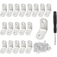 FELIXLEO Wandregalhalter 20 Stück Edelstahl Winkel 30x30mm L-förmig 90 Grad Winkelverbinder, 1-tlg.