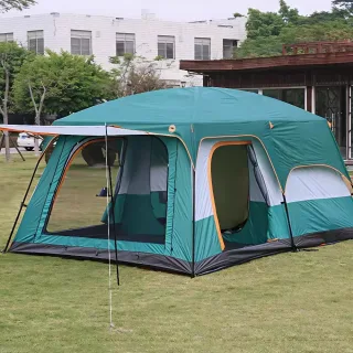 Xmund Large Camping Tent Quick Setup two-bedroom one-living room Shelter Waterproof Tent with Canopy for Outdoor Family