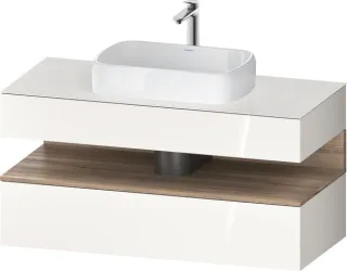Duravit Qatego Konsolenwaschtischunterbau wandhängend Weiß Hochglanz 1200x550x600 mm - QA47320552200 QA4732055220010