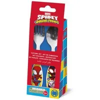 Spiderman Kinderbesteck Spiderman Spidey Friends Metallbesteckset, 2-teilig (2-tlg), Edelstahl