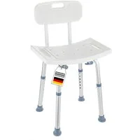 Kubus Duschhocker Lino, Für Senioren, Pflege & Barrierefreies Duschen, Sitzhöhenverstellung von 37 bis 50 cm in sechs Stufen