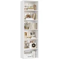 Homfa Bücherregal Regal mit 6 Fächern, 190,5cm Bücherschrank Standregal, verstellbare Ablagen