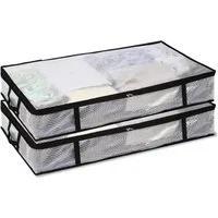 Youyijia Aufbewahrungstasche Unterbett-Aufbewahrungstaschen, 4er-Pack, 60 l