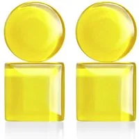 ALEXASCHA Paar Ohrclips Geometrische Clip Ohrringe im Bauhaus Design • Statement Ohrclips