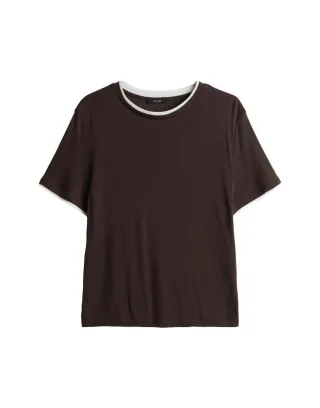 Opus - T-Shirt im Layer-Look braun - Gr. - 38