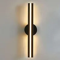 Riserva LED Außen-Wandleuchte Moderne LED Wandleuchte 58cm, 18W 6500K Kaltweiß, Acryl Schwarz, LED wechselbar