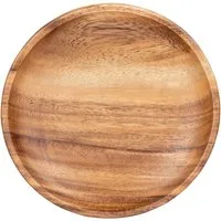 Levandeo® Dekoteller, Runder Teller Akazie Ø15cm Holzteller Snackteller Dekoteller Deko