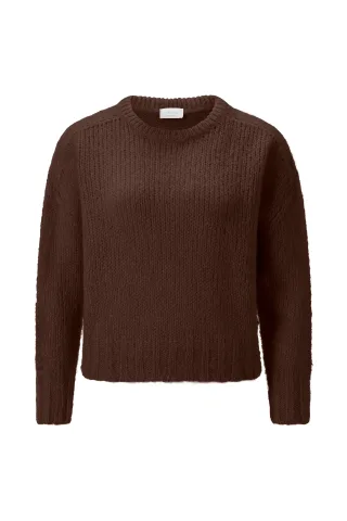 Rich & Royal - Crew neck espresso - Gr. - M