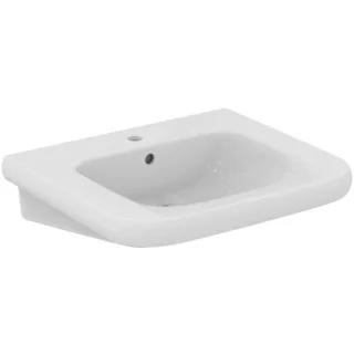 Ideal Standard Contour 21+ Waschtisch E3622HY 1 Hahnloch, mit Überlauf, 650x555x175 mm, Weiß SmartGuard+