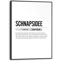 Reinders! Poster Schnapsidee, Küche - Schwarz-Weiß - MDF - Sprüche - 30x40 cm