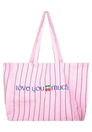 CARTOON - Gesteppter Shopper mit Streifenmuster von Cartoon pink