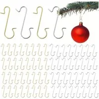 Weihnachtswunder® Christbaumschmuck 100x Haken Weihnachtsbaum Baumhaken Gold-Silber Kugelaufhänger S-Form (100-tlg), rostfrei