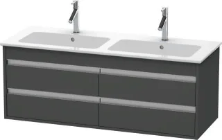 Duravit Ketho Waschtischunterbau wandhängend Graphit Matt 1270x475x480 mm - KT643304949 KT643304949