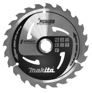Makita Sägeblatt 165x1,5x20, 24Z EFFICUT, WPC/Holz - E-12217
