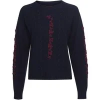 Reitmayer Strickpullover Pullover mit Blumenstickerei