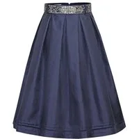 MarJo Trachtenrock Trachtenrock Theresa 65cm dunkelblau