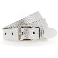Tamaris Ledergürtel "Cara Silver" mit Metallic-Finish