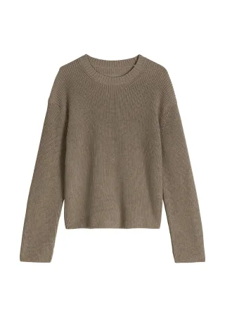 Marc OPolo Casual - Pullover loose Stone Taupe Melange - Gr. - S