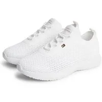 Tommy Hilfiger TH KNIT RUNNER Keilsneaker Freizeitschuh, Halbschuh, Schnürschuh mit Logoflaggen-Element