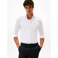 Tommy Hilfiger Businesshemd PERFORMANCE INTERLOCK elastisches Slim Fit mit Button-Down-Kragen