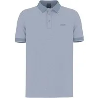 JOOP! Poloshirt Percyco kontrastive Elemente mit feinen Streifen