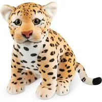 BRUBAKER Kuscheltier Leopard - 30 cm Stofftier - Baby Plüschtier (1-St., Raubkatze Sitzend), Kinder Plüsch Spielzeug