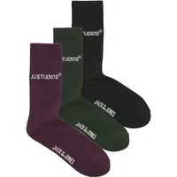 Jack & Jones Freizeitsocken JACSOHO TENNIS SOCKS 3 PACK NOOS (Packung, 3-Paar) mit Logostickerei