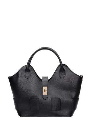 Roberta M Schwarz Rindsledertasche