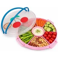 rice Lunchbox Rice Serviertablett mit Deckel - Rosa Kirsche, Kunststoff, (1-tlg)