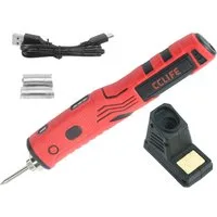 CCLIFE Lötpistole CCLIFE 8W Loetkolben Kabellos 480 Grad mit Basis USB Wiederaufladbar