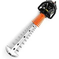 FUXTEC Benzin-Heckenschere FX-MHP126, 25.4ccm 80cm Schnittlänge, Schnittstärke 28mm, vibrationsdämpfer