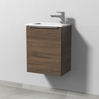 Sanipa 3way Waschtischunterbau zu Duravit ME by Starck Waschtisch mit 1 Tür, Eiche-Arizona UM72080