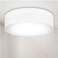 B.K.Licht LED Deckenleuchte, ohne Leuchtmittel, Warmweiß, Deckenlampe, Textil Lampenschirm, E27, Schlafzimmer, Wohnzimmer