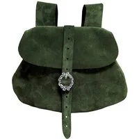 Andracor Kostüm Leder Gürteltasche - Mittelalter LARP Reenactment, Hochwertige Mittelalter Gürteltasche aus Veloursleder von Andracor, h
