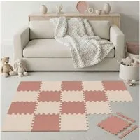 LittleTom Puzzlematte für Kinder - 18 Teile Spielmatte 30x30 cm - TÜV Geprüfte Krabbelmatte, (18-tlg), Spielunterlage für Drinnen und Draußen - Kinderzimmer Puzzleteppich