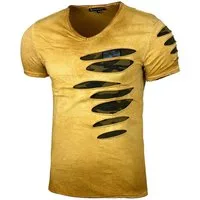 Baxboy T-Shirt Baxboy Used Look Rundhals T-Shirt 2-in-1-Design 053
