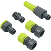 Rehau Anschlussstück Schlauchanschluss 3/4" 5-teiliges Set mit Stecksystem "Profi", (Komplett-Set, 5-tlg)