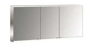 emco LED-Lichtspiegelschrank prime 2 Facelift Aufputz, 1400 mm, 3-türig, IP 20 Rückwand weiß, 949706 949706349