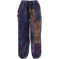 Guru-Shop Relaxhose Aladinhose, Patchwork, Unikat Pluderhose, Boho.. Ethno Style, alternative Bekleidung