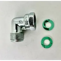 Gasline Winkelstück Verbindungswinkel 90° 1/2", (Rechtsgewinde), inkl. 2 Dichtungen