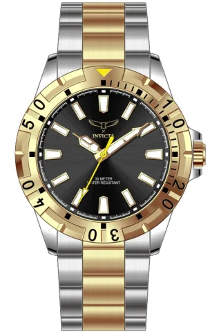 Invicta Specialty 69037 Herrenuhr - Quarzwerk - Metall mit schwarzem Zifferblatt - 42 mm